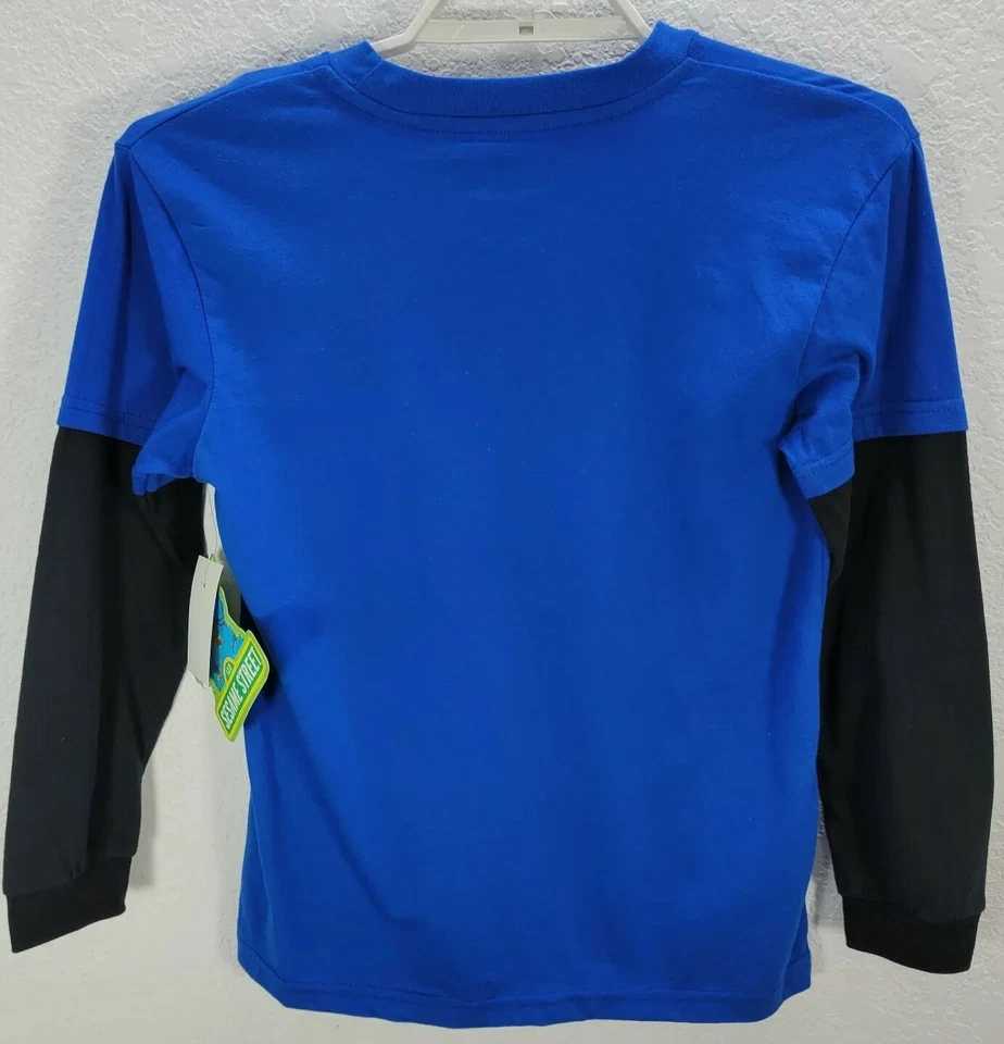 Niños 123 Sesame Street Cookie Monster Azul Negro Sudadera Pullover Talla 10-12 L Foto 3 de 4