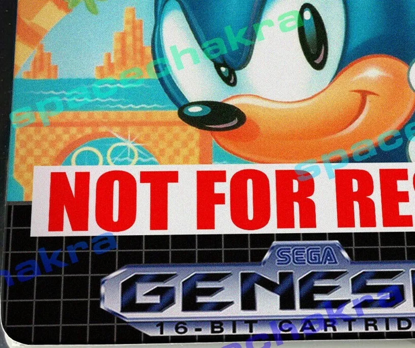 Sonic the Hedgehog 2 Sega Genesis Replacement Label Sticker 