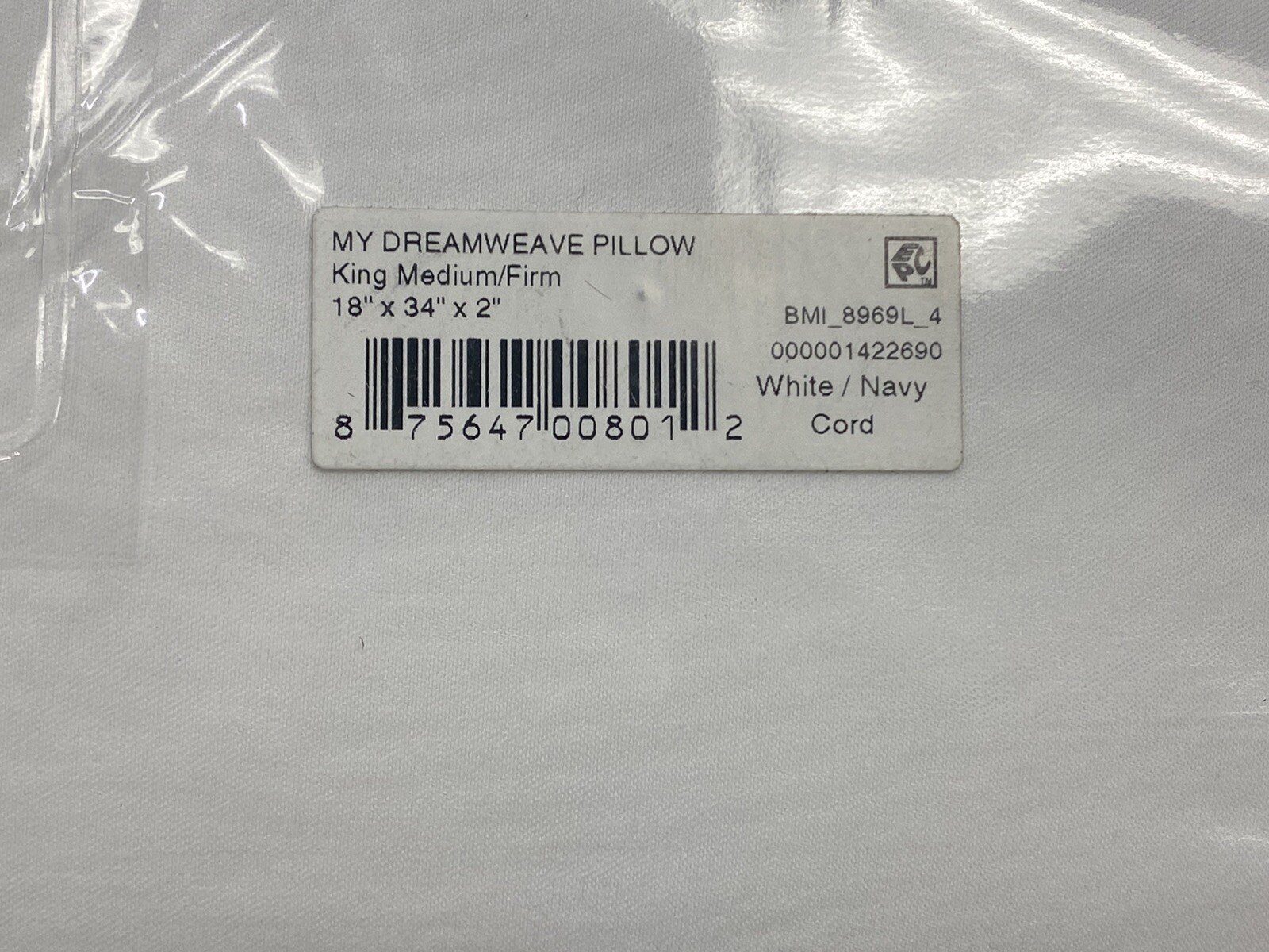 My Dreamweave Down Alternitive (2) King Pillows White Medium / Firm Set of 2 New