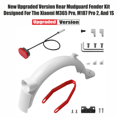 Rear Mudguard Fender Kit for Xiaomi Mi M365/Pro/Pro 2/1S   New V. with Taillight