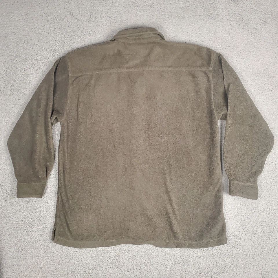 Cherokee Mens Large Fleece Gray Vintage Button Up Button Down Pockets - Image 2 of 4