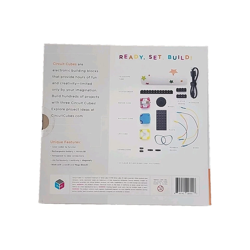 Cubos de circuito arte inteligente luces brillantes vástago aprendizaje juguete kit de construcción #2 sellado Foto 4 de 4