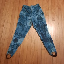 Vintage 90s Averroe Blue Tie Dye Stirrups Pants Size 10A