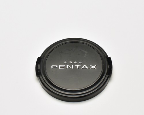 Genuine Asahi Pentax 52mm Snap On Front Lens Cap Silver Black SMC (#2711)