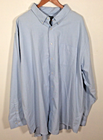 LANDS END Shirt Men 4XLT Button Down BLUE Traditional Fit POCKET ...