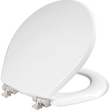 MAYFAIR 826NISL 000 Benton Toilet Seat with Brushed Nickel Hinges will Slow