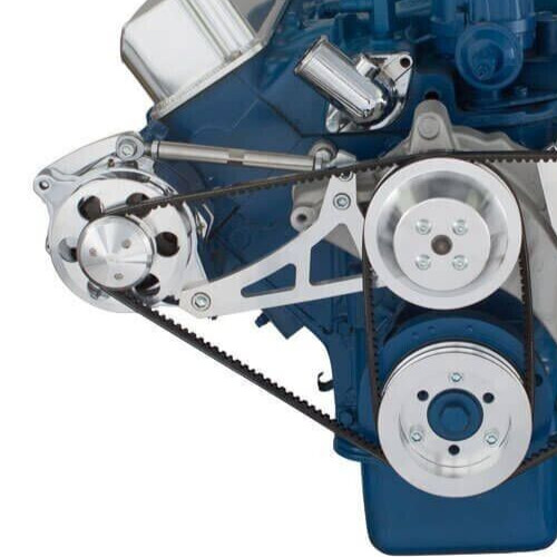 Ford FE Engine Alternator Bracket 390 427 428 V-Belt Polished Billet Aluminum
