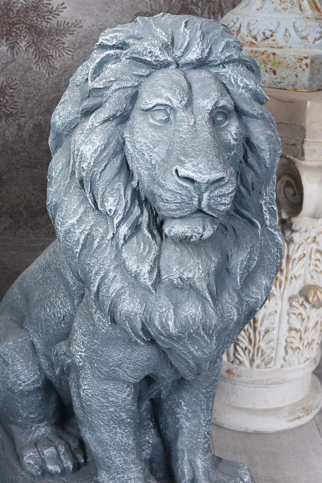 Eingangsfigur Löwe Gartenfigur Löwenskulptur Dekofigur Statue Tierfigur 77cm  - Bild 4 von 4