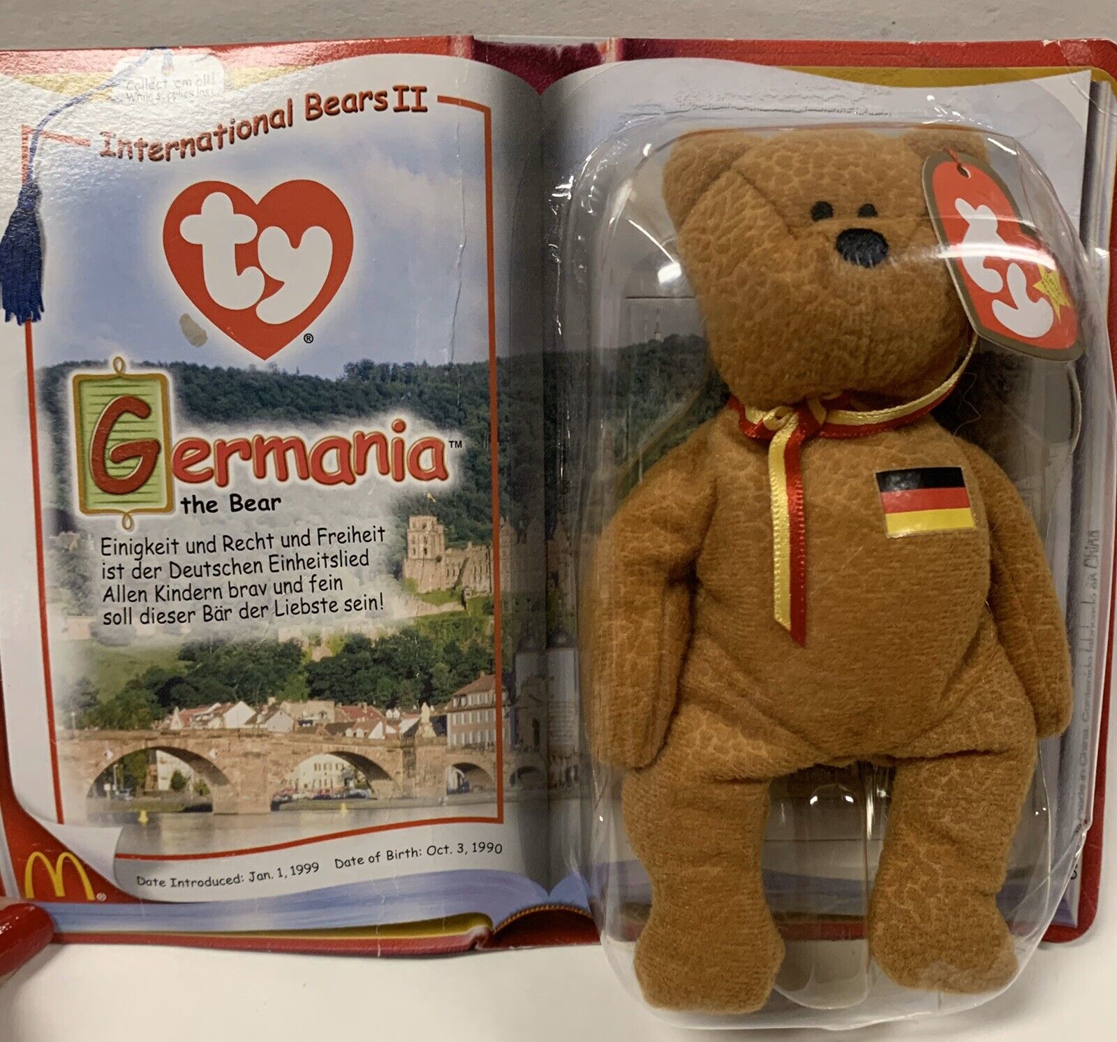 New Germania the Bear McDonalds International Bears ii Ty Beanie Babies