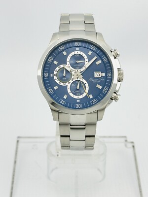 Kenneth Cole NY KC9383 Blue Dial Chronograph Dress Sport Bracelet