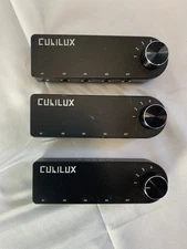 (Qty 3) Cubilux 1/4" 4 WAY Audio Switches, BLACK AS-K3