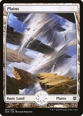 Plains - Full Art Land 267 ZNR Zendikar Rising Near Mint NM Magic