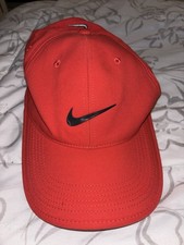 Nike Golf RZN Vapor Hat Red Black Swoosh Stra...