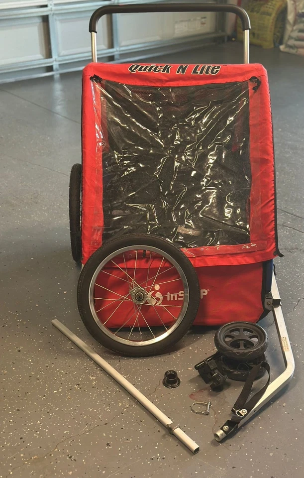Remolque y cochecito Instep Quick-N-Lite doble remolque detrás de bicicleta para 2 Foto 2 de 4