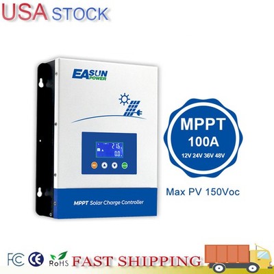 100A MPPT Solar Charge Controller Regulator for 12V 24V 36V 48V Lithium AGM GEL