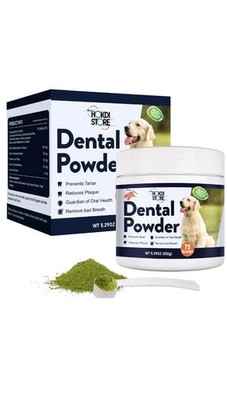 Dog Breath Freshener Dental Powder Teeth Cleaning Powder for Dogs with Probio...