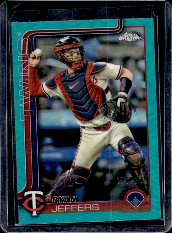 2025 Topps Chrome Ryan Jeffers Teal Refractor #/299 Twins