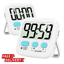 Antonki 2 Pack Digital Timer for Kids, Magnetic Countdown Kitchen Timers for Coo