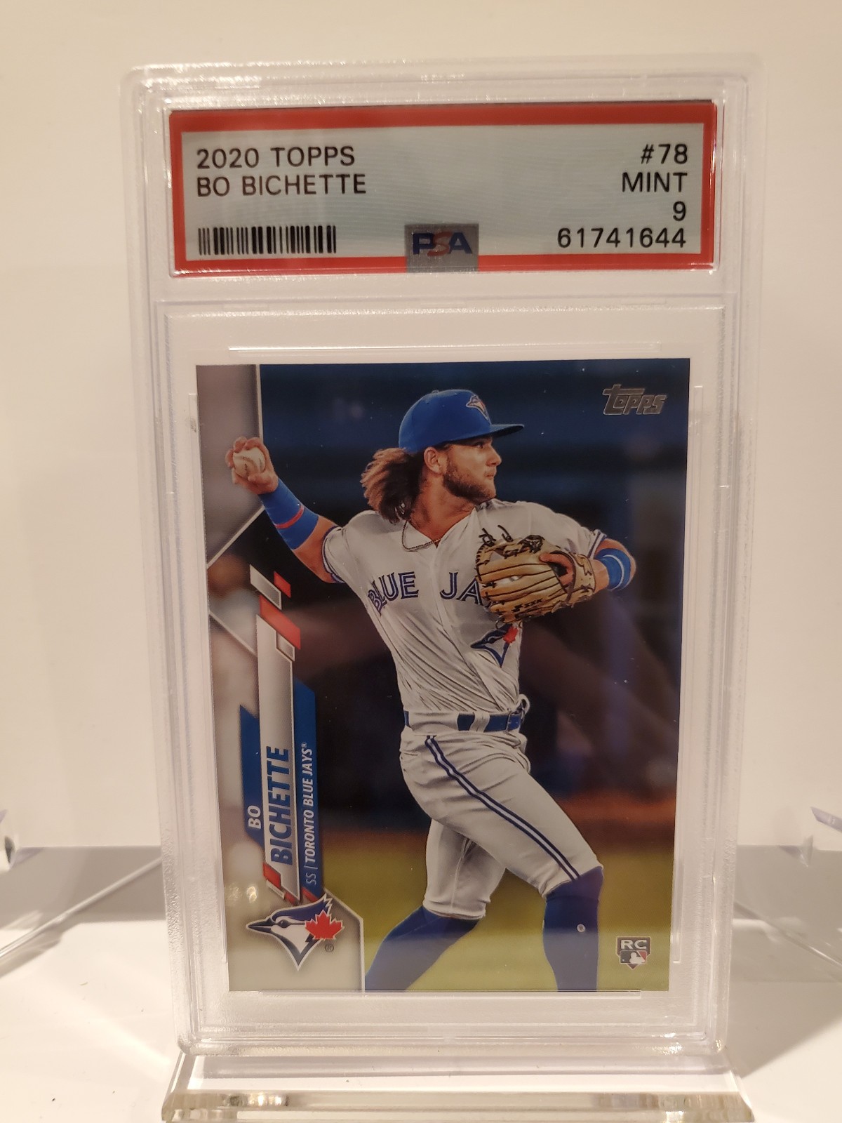 2020 Topps - Bo Bichette #78 Throwing (RC) PSA 9