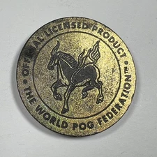 POG GoldPegasus Plastic Official World Pog Federation Slammer Thick 90's #12 - B