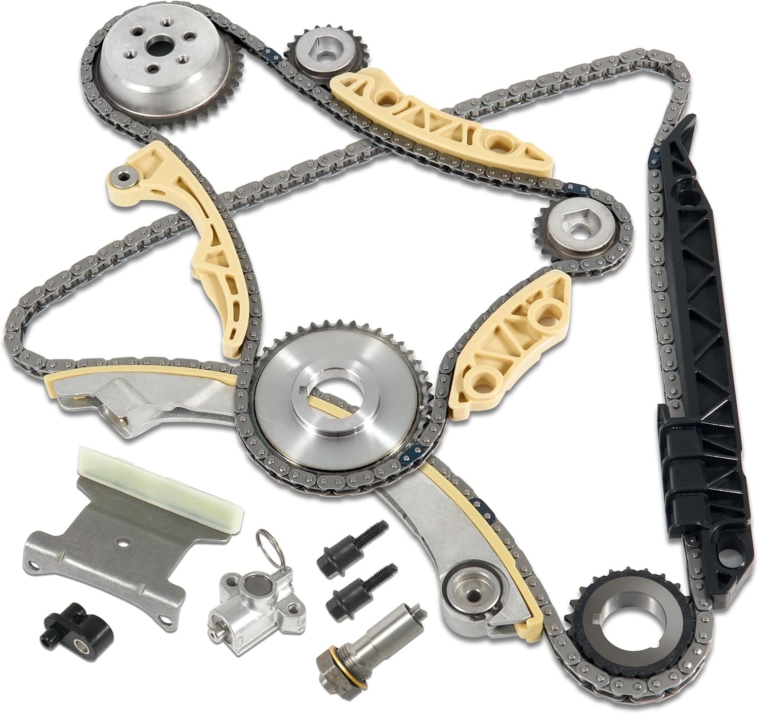 94201S Timing Chain Kit with Tensioner Guide Rail Crank Sprocket Shaft Sprocket