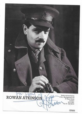 Rowan Atkinson. Schauspieler und Komiker. Mr.Bean, Blackadder. Signiertes 6 x 8 PR Foto