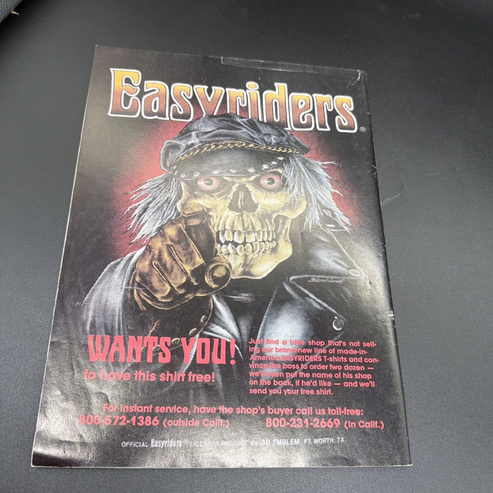 In The Wind Easyriders Magazine # 24 1986 photography Harley Davidson Motorcycle - Image 2 of 2