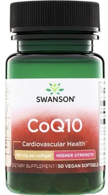 TWO (2) Swanson CoQ10 100mg Heart Health Non-GMO 50 Softgels 2 PACK
