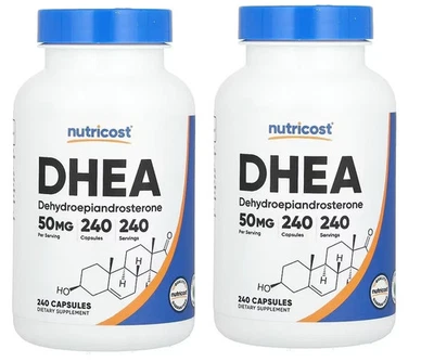 2 x DHEA50 , 480 (2x240) capsule vegetariane by NUTRICOST 50mg