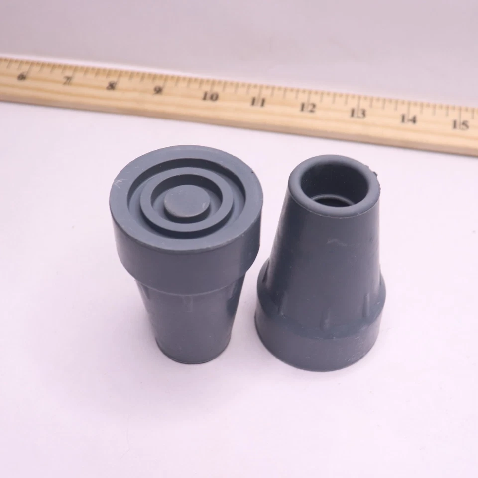 (2 peças) Sammons Preston ponta de muleta inferior plana cinza 7/8" OD x 2" 926924 - Imagem 3 de 4