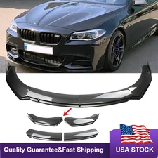 For BMW F10 535i Front Bumper Lip Spoiler Splitter Kit Carbon Fiber Style