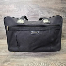 Vintage Samsonite Boarding Travel Bag Black Hand Luggage Expandable Business Bag