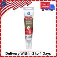 GE Advanced Silicone Caulk for Kitchen & Bathroom - 100% Waterproof Silicone Sea
