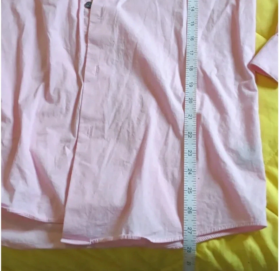 Camisa de Vestir Apt 9 Flex Calce Ajustado Tela Elástica Rosa 15 1/2 32/33 Foto 3 de 4