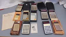 8 Texas Instruments Calculators 1972-79 TI-1000 1025 2500 Bus Analyst SR10 TI-30