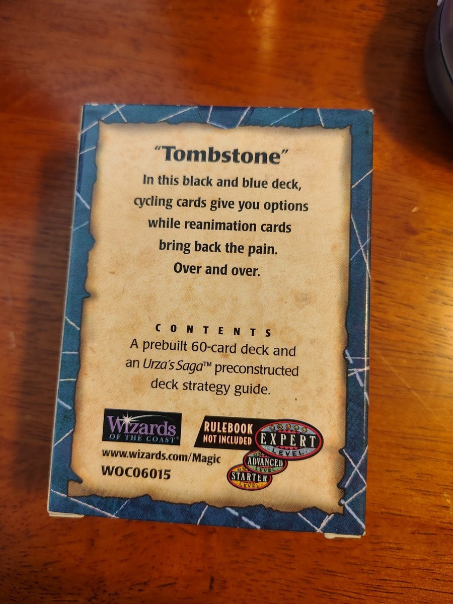MTG URZAS SAGA 未開封　tombstone MTG Urza's Saga Tombstone Preconstructed Deck Vintage Opened Magic
