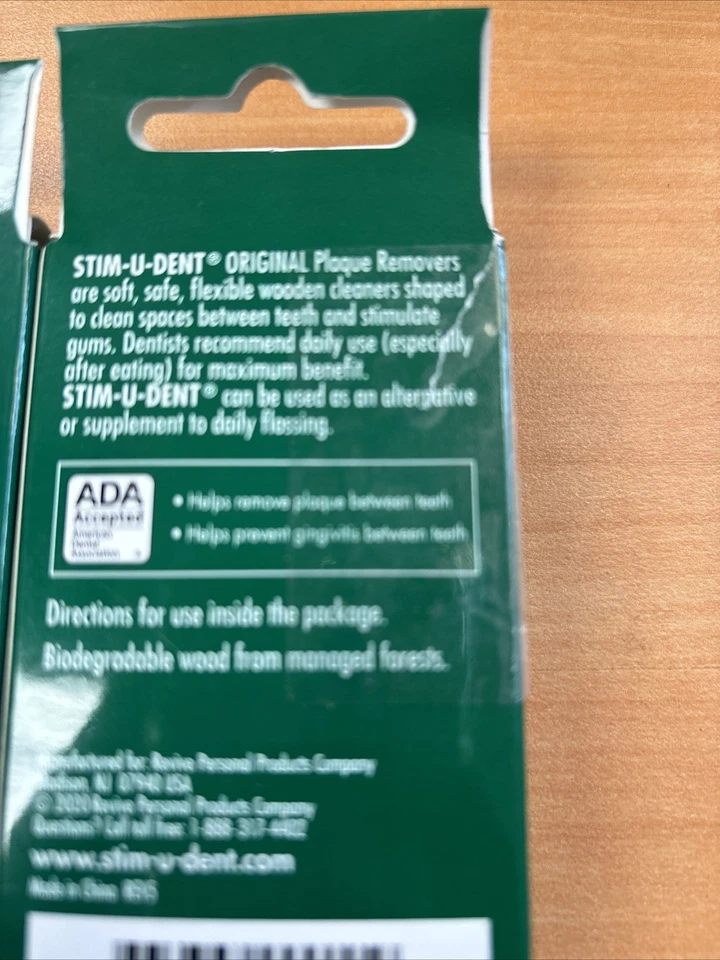 PACK 2 STIM-U-DENT El Dentista Natural Removedor de Placa COMO NUEVO ~ 200 ct cada uno Foto 2 de 4