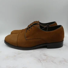 Marc Joseph Dress Shoes Mens 7 Brown Cappuccino Leather Oxford New York Gold