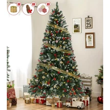 FIRSTNESS Pre-Lit Artificial 6 Ft Christmas Tree