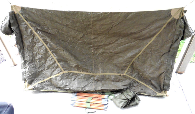 U.S. Military WWII 10th Mountain Division Tent & Poles