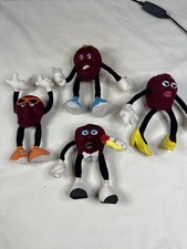 1988 California Raisins plush, bendable action figures by Applause
