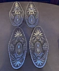 Four Vintage Anchor Hocking EAPC Star Of David Banana Split Boat Bowls