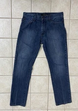 Calvin Klein Jeans Mens 32x32 Slim Straight Dark Blue Denim  100% Cottton  EUC