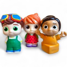 Jazwares Moonbug Cocomelon Figure Lot of 3 Tomtom Yoyo Nina Cake Topper Toy 2.5"