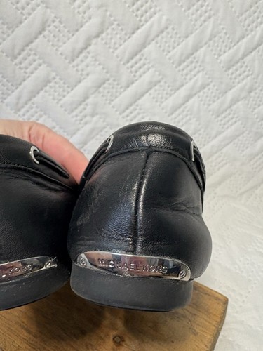 Michael Kors Daisy Driving Moccasin Black Leather Flats Loafers Women’s Size 6M - Picture 5 of 14