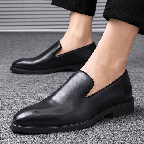 Red Sole Loafers Men Shoes PU Business 