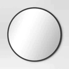 Set of 2 28" Round Decorative Wall Mirror Black - Project 62