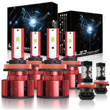 For Nissan Kicks 2017-2020 Utility 4-Door LED Headlights & Fog Bulb Lights 6000K