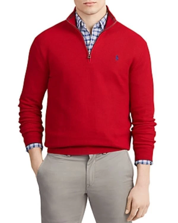 RALPH LAUREN Pull rouge coton pima