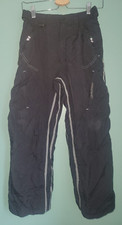 BOYS GIRLS WEATHERPROOF BLACK GRAY FLEECE LINED SKI SNOWBOARD SNOW PANTS 10 12
